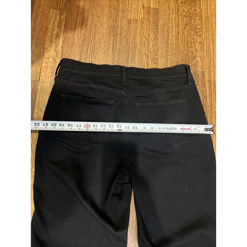 EUC‎ J Crew Womens Wide Leg Full Length Jeans Stretch Size 33 Black 34x28 - Picture 10 of 10